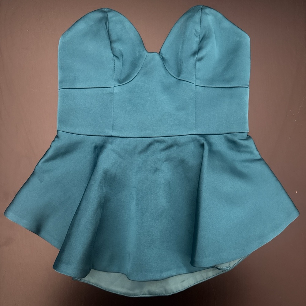 KEEPSAKE the Label Teal Strapless Top